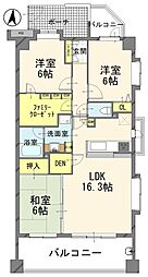 日神パレステージ熊谷 3LDKの間取図画像