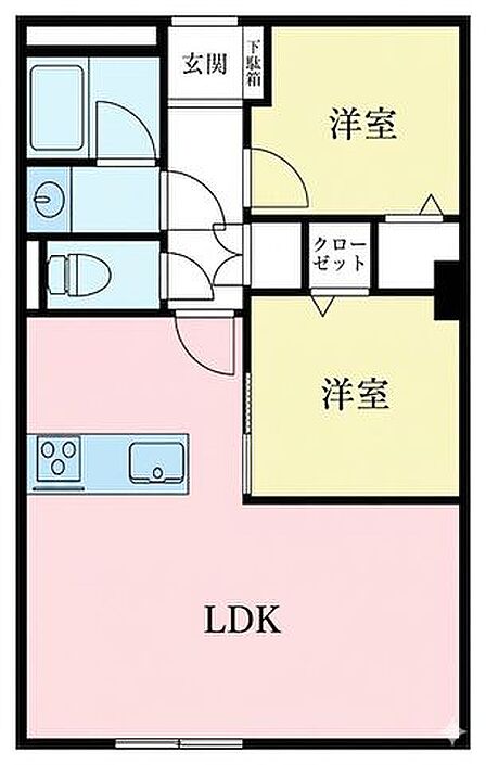 2LDK 間取り