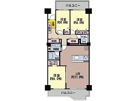 3LDK 間取り