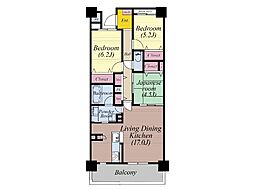 グレーシアパーク山手台イースト弐番館 3LDKの間取図画像