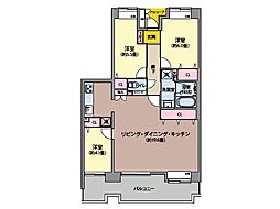 アルカサル京町 3LDKの間取図画像