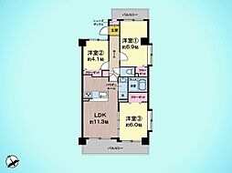 中山ダイヤモンドマンション 3LDKの間取図画像