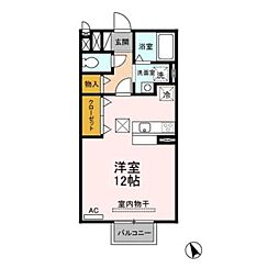 プレシャス ワンルームの間取図画像