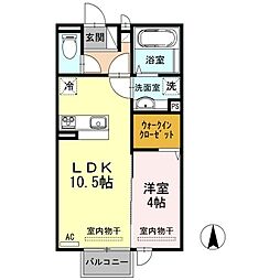 サンリジェール 1LDKの間取図画像