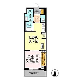 Esperanza 1LDKの間取図画像