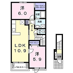 ソレアード3 2LDKの間取図画像