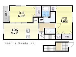 エステート川崎 2LDKの間取図画像