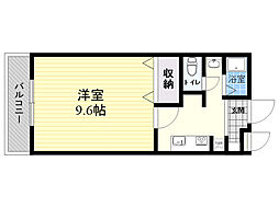 メゾンド王ノ瀬 1Kの間取図画像