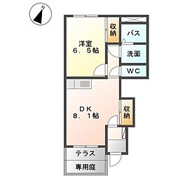 メゾネット・タンポポ 1DKの間取図画像
