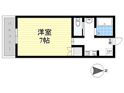 パストラールB 1Kの間取図画像