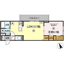 PREMILIFE大在浜EAST 1LDKの間取図画像