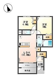 グランスペース 2LDKの間取図画像