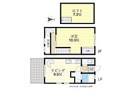 ガーデンテラス森町 1SLDKの間取図画像