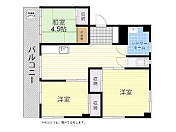 吉田ビル 3DKの間取図画像
