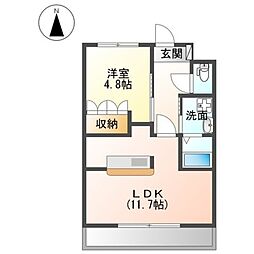 レスポワール 1LDKの間取図画像