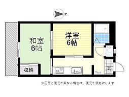 コーポいけべ 2Kの間取図画像