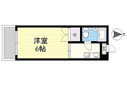 コーポ足達 1Kの間取図画像