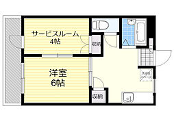 パストラルプラザ 1DKの間取図画像