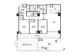 ザ・パークハウスグラン南青山 3LDKの間取図画像