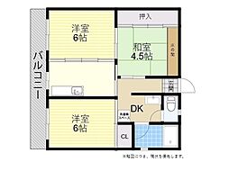 NOBLE新栄 3DKの間取図画像