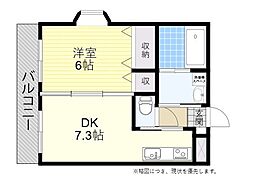 アークガーデン 1DKの間取図画像