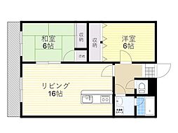 レイコート・羽田 2LDKの間取図画像