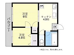 立花ビル 2Kの間取図画像