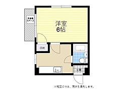 立花ビル 1Kの間取図画像