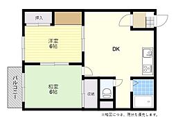 マ・メゾンK 2DKの間取図画像