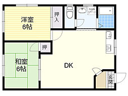 マ・メゾンK 2DKの間取図画像