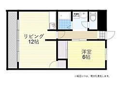 アーバンハイツさくら 1LDKの間取図画像