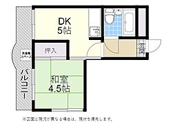 サンビル 1DKの間取図画像