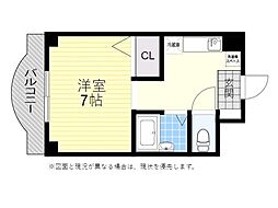 ボン長田 1Kの間取図画像