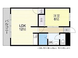アーバンハイツさくら 1LDKの間取図画像