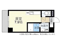 勢家エムケイビル ワンルームの間取図画像