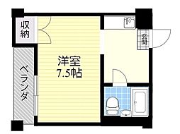 アド・ビル 1Kの間取図画像
