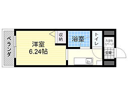 エストゥディオ3 ワンルームの間取図画像