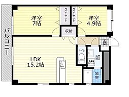 アルバクレスタ城崎 2LDKの間取図画像