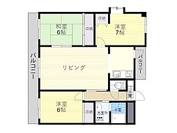 エントラーダ椎迫 3LDKの間取図画像