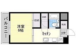 メゾンパンセ 1Kの間取図画像
