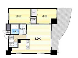 大分駅前南Rマンション暁 2LDKの間取図画像