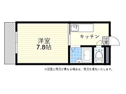 コーポオリベNo.7 1Kの間取図画像
