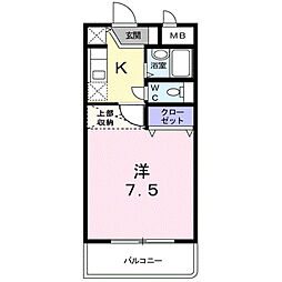GRACE.ONE 1Kの間取図画像
