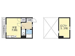 MKコーポ ワンルームの間取図画像
