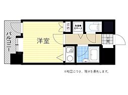朝日プラザ長浜 ワンルームの間取図画像