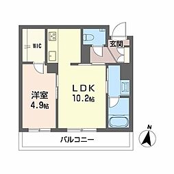 グランメゾン 1LDKの間取図画像