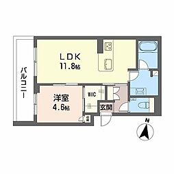 グランメゾン 1LDKの間取図画像