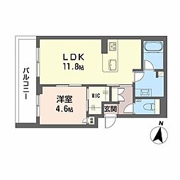 グランメゾン 1LDKの間取図画像