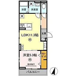 グランネスタ・碩田 1LDKの間取図画像