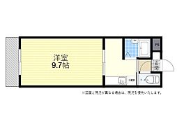 コーポオリベNo.8 1Kの間取図画像